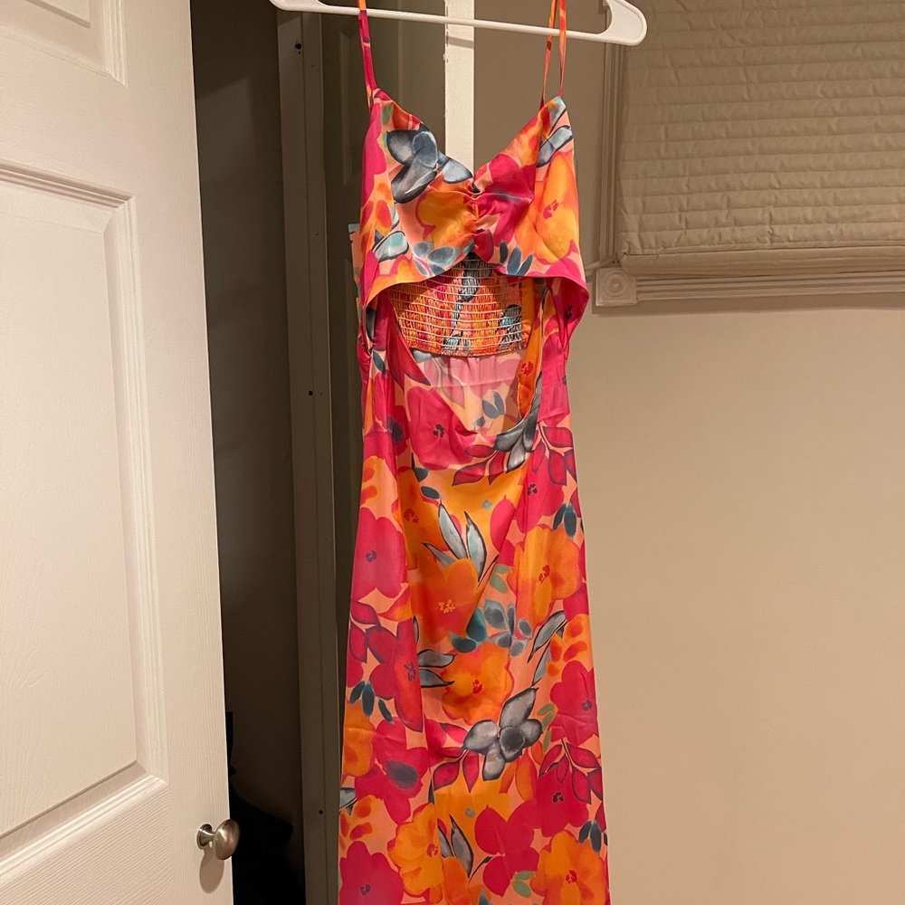 Brand new with tags floral satin dress